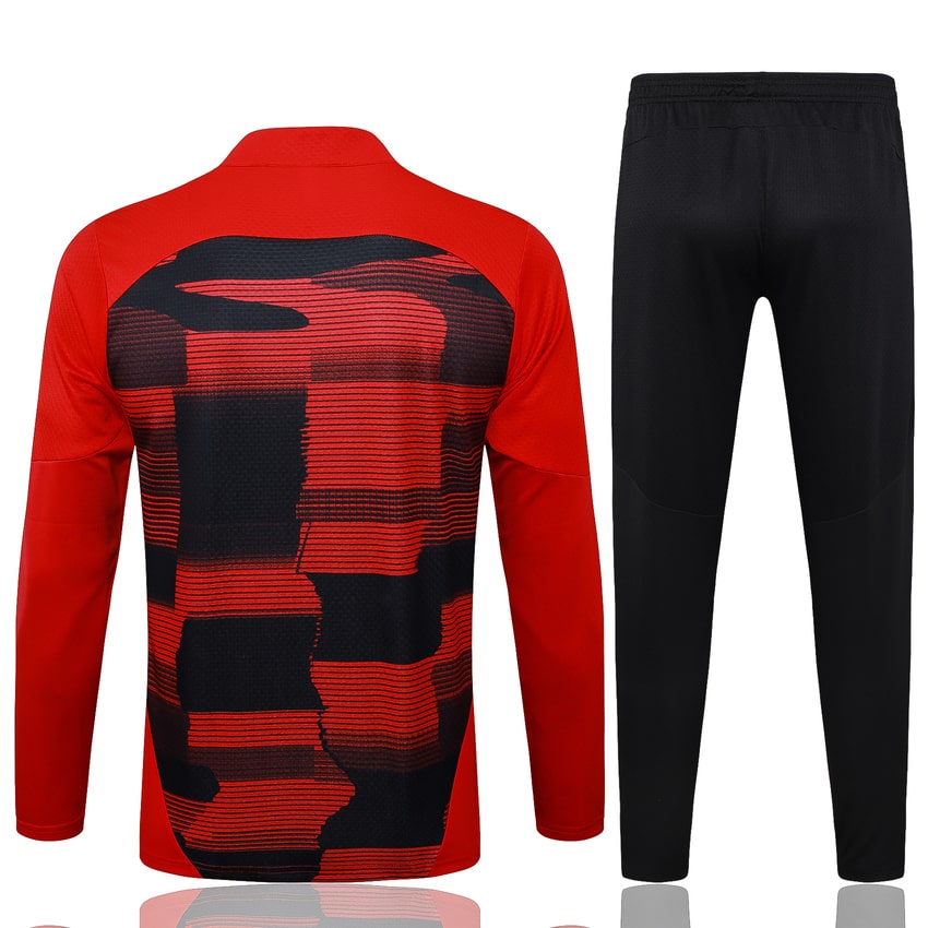 Survetement Milan AC Training 2024 2025 Rouge Noir – Image 4