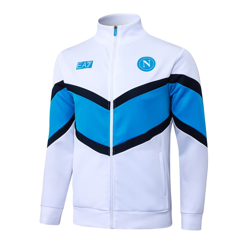 Survetement Naples Veste 2025 2026 Blanc Bleu – Image 2