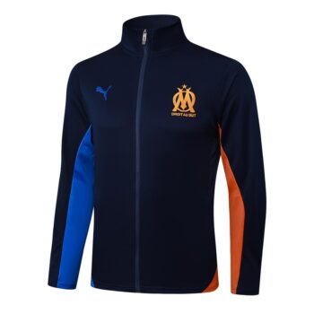 Alternative view of Survetement OM Veste 2024 2025 Bleu Foncé