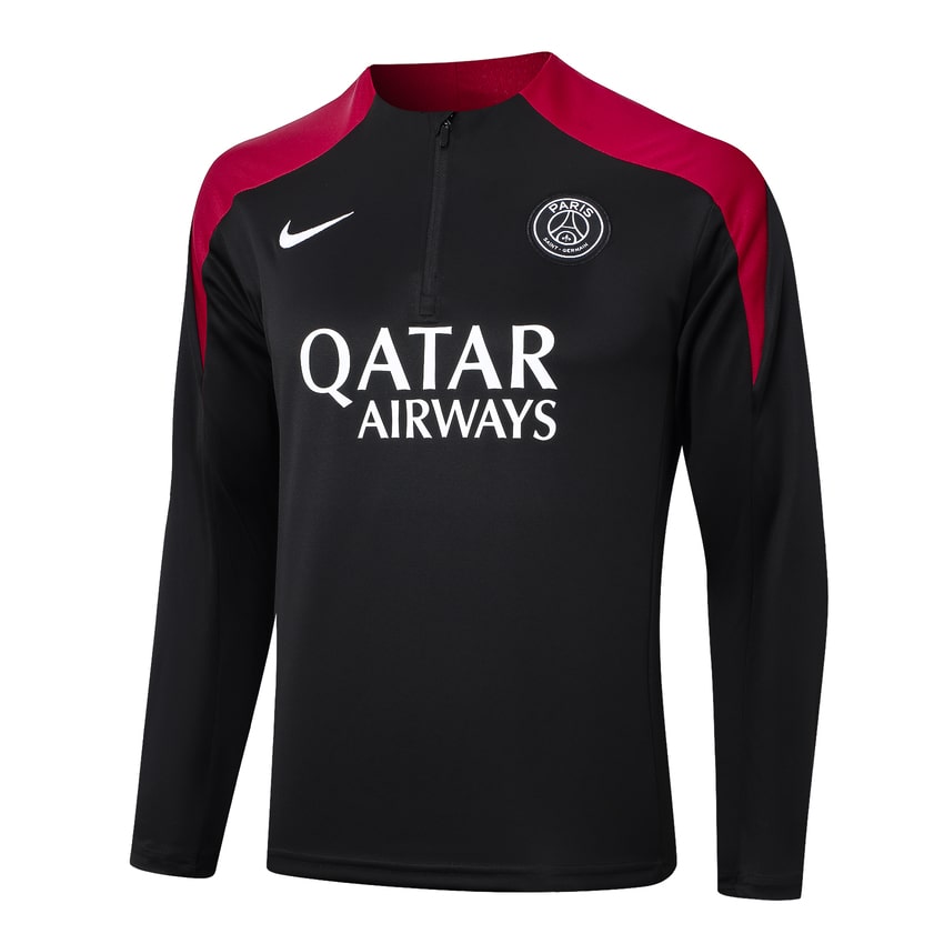 Survetement PSG Training 2024 2025 Noir Rouge – Image 2