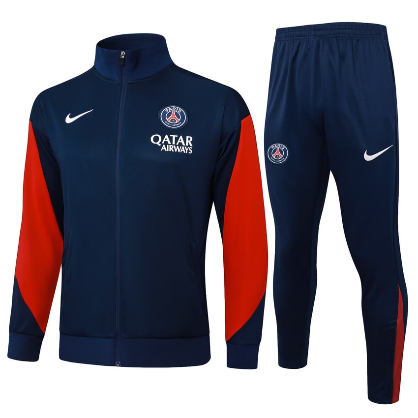 Survetement PSG Veste 2025 2026 Bleu Rouge