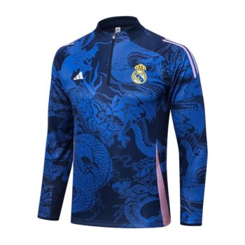 Alternative view of Survetement Real Madrid Training 2024 2025 Bleu Motif