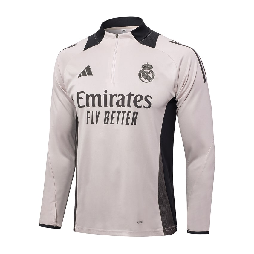 Survetement Real Madrid Training 2024 2025 Gris Rosé – Image 2