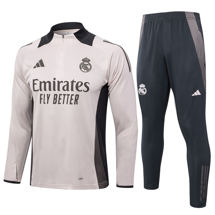 Survetement Real Madrid Training 2024 2025 Gris Rosé