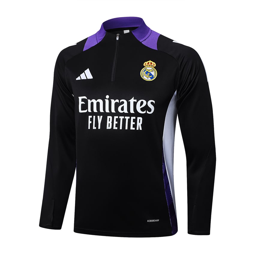 Survetement Real Madrid Training 2024 2025 Noir Violet – Image 2