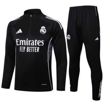 Survetement Real Madrid Training 2025 2026 Noir Sombre