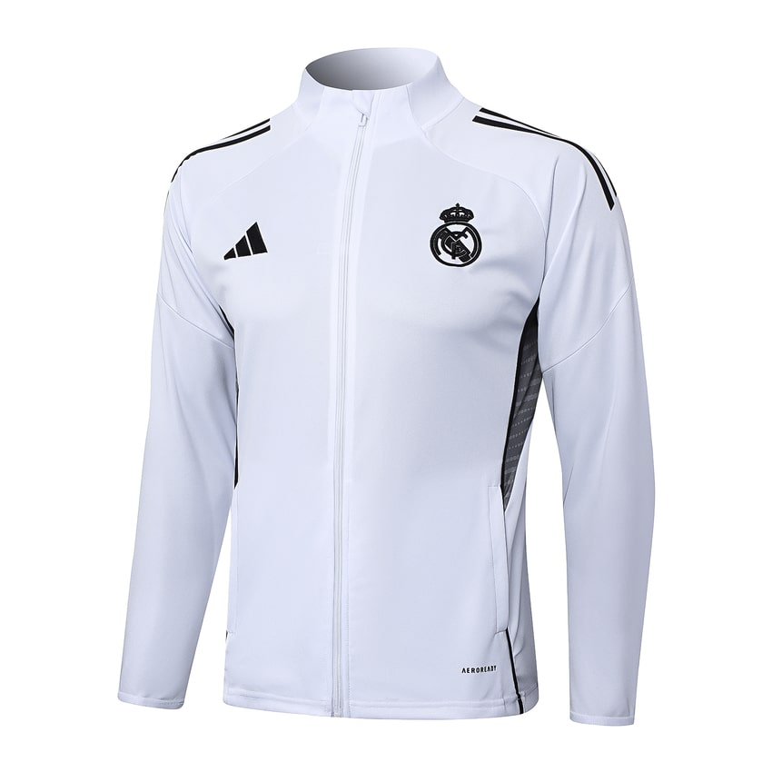 Survetement Real Madrid Veste 2024 2025 Blanc Noir – Image 2