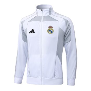 Alternative view of Survetement Real Madrid Veste 2025 2026 Blanc Gris